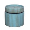 19x19x17" Contemporary Cement Water Fountain, Outdoor Bird Feeder / Bath Fountain, Antique Blue Water feature with Light For Garden, Lawn, Deck & Pati