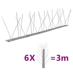 4-row Stainless Steel Bird & Pigeon Spikes Set of 6 10'