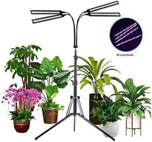 4 Head LED Grow Light with Stand for Indoor Plants Full Spectrum Plant Grow Lamp