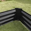 Metal Raised Garden Bed, Rectangle Raised Planter 4√ó2√ó1ft for Flowers Plants, Vegetables Herb Veezyo Black