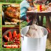 30 Qt. Aluminum Turkey Deep Fryer Pot with Injector Thermometer Kit and 54, 000 BTU Outdoor Propane Stove Burner Stand for 20 Lbs Turkey