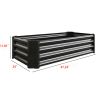 Metal Raised Garden Bed, Rectangle Raised Planter 4√ó2√ó1ft for Flowers Plants, Vegetables Herb Veezyo Black