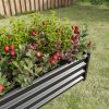 Metal Raised Garden Bed, Rectangle Raised Planter 4√ó2√ó1ft for Flowers Plants, Vegetables Herb Veezyo Black