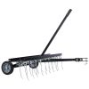 40-Inch Lawn Sweeper Tow Behind Dethatcher, Landscape Rake, Lawn Tractor Rake, Tine Tow Dethatcher Pull Behind Mower, Riding Lawn Mower Attachments fo