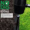 No-dig Landscape Edging Kit 32.8FT Plastic Garden Border with 30 Stakes 2In Tall Border Edging for Garden Lawn Yard Flower Beds