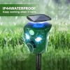 Electric Solar Powered Ultrasonic Animal Repeller 360¬∞ Ultrasonic Animal Driver with Motion Sensor LED Flashing Lights Waterproof Outdoor Animal Repe