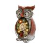 [only for pickup with a prepaid label]Garden Statue Owl Figurines,Solar Powered Resin Animal Sculpture with 5 Led Lights for Patio,Lawn, Garden Decor