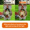 [only for pickup with a prepaid label]Garden Statue Owl Figurines,Solar Powered Resin Animal Sculpture with 5 Led Lights for Patio,Lawn, Garden Decor