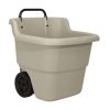 15 Gallon Resin Rolling Lawn and Utility Cart with Retractable Handle