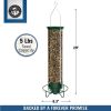 Flipper Squirrel-Proof Tube Bird Feeder, Green