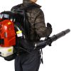 76cc gasoline backpack  leaf blower 4 cycle engine gas powered with nozzle extension fow lawn care