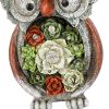 [only for pickup with a prepaid label]Garden Statue Owl Figurines,Solar Powered Resin Animal Sculpture with 5 Led Lights for Patio,Lawn, Garden Decor