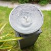 35.5" Polyresin Gray Zen Bowl Water Fountain, Outdoor Bird Feeder /Bath Fountains, Relaxing Water Feature for Garden Lawn Backyard Porch