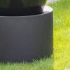 19.5x19.5x32.5" Heavy Outdoor Cement Fountain Black, Cute Unique Urn Design Water feature For Home Garden, Lawn, Deck & Patio