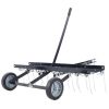 40-Inch Lawn Sweeper Tow Behind Dethatcher, Landscape Rake, Lawn Tractor Rake, Tine Tow Dethatcher Pull Behind Mower, Riding Lawn Mower Attachments fo