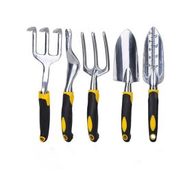 Garden Supplies Household Soil Loosening Shovel Planting Gardening Tools (Color: Black, Type: 5 Pcs)