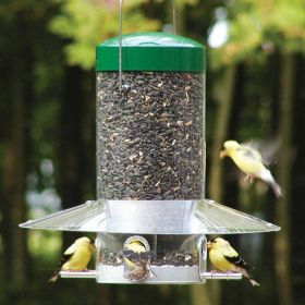 Hanging Bird Feeder with Baffle/Weather Guard (size: 20")