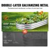 VEVOR Raised Garden Bed, Galvanized Metal Planter Box, Outdoor Planting Boxes with Open Base, for Growing Flowers/Vegetables/Herbs in Backyard/Garden/