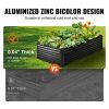 VEVOR Raised Garden Bed, Galvanized Metal Planter Box, Outdoor Planting Boxes with Open Base, for Growing Flowers/Vegetables/Herbs in Backyard/Garden/