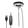 Plant Grow Light LED Full Spectrum Circle Growing Lamp with 3/9/12Hours Auto Timer Setting 9 Dimmable Brightness Height Adjustable for Indoor Plants