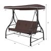 3 Seats Outdoor Swing Hammock with Adjustable Tilt Canopy